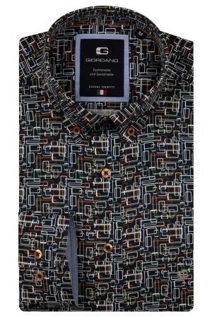 Giordano Brando B.d. Soft twill geometric print 70 Green 70 Green
