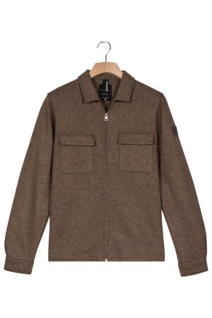 Giordano Carissio Overshirt Knitted Wool Double Face 80 Dark Brown 80 Dark Brown