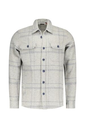 NZA New Zealand Auckland Overshirt Borstzakken 100% Katoen 1685 BRILLIANT BLUE MELANGE 1685 BRILLIANT BLUE MELANGE