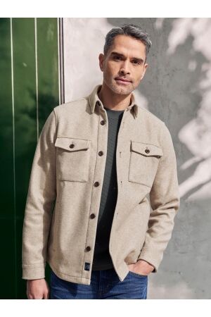 Lerros Overhsirt Wool Optic 108 Foam White 108 Foam White