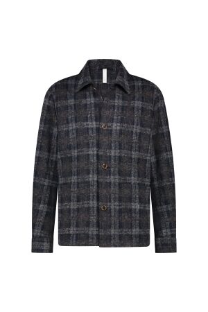 Born with Appetite Curt Overshirt Poly/Wol 290 Navy 290 Navy Born with Appetite Curt Overshirt Poly/Wol 290 Navy 290 Navy