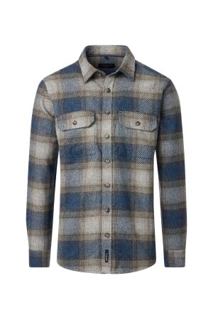 Casa Moda Kent Karo Flanell Overshirt 100 Blau 100 Blau