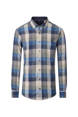 Casa Moda B.d. Karo Dobby 100 Blau 100 Blau