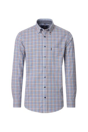 Casa Moda Checked Casual Fit Kent 100 Blau 100 Blau