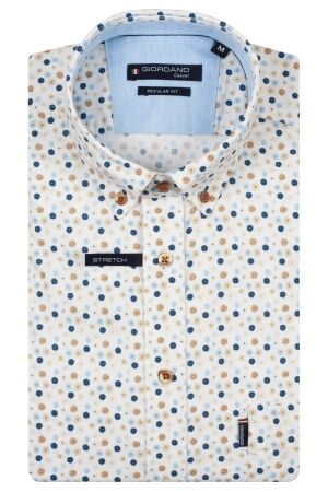 Giordano B.d. Linen Look Stretch Print 97/3% 60 Navy 60 Navy