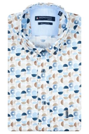 Giordano B.d. Satin Stretch Print 97/3% 60 Navy 60 Navy