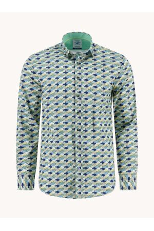 A Fish Named Fred Shirt graphic fish 97/3% Co/Elas 072 Multicolor Green 072 Multicolor Green