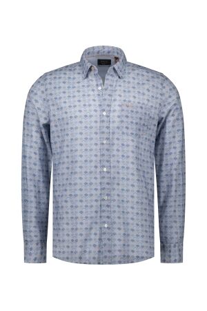 NZA New Zealand Auckland SHIRT LONG SLEEVE 53/44% Co/Li Stretch 2616 NAVY SKY 2616 NAVY SKY