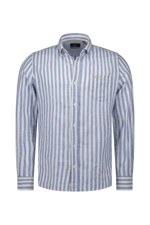 NZA New Zealand Auckland SHIRT LONG SLEEVE 53/44% Co/Li Stretch 2642 CLASSIC BLUE 2642 CLASSIC BLUE