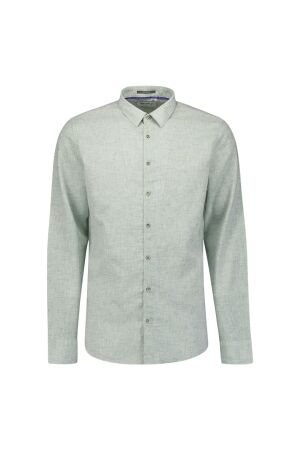 No Excess Shirt Two Tone With Linen 050 Green 050 Green