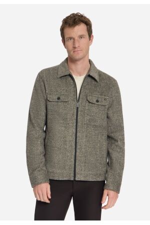 No Excess Overshirt Full Zip Melange Twill Woolblend 041 Light Brown 041 Light Brown