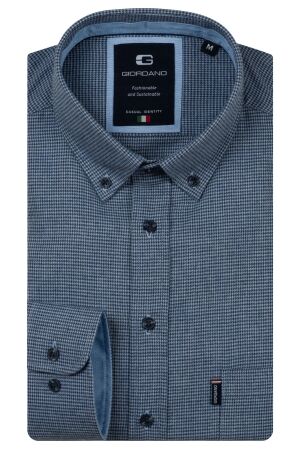 Giordano Long sleeve b.d. Brushed 100% Co 60 Navy 60 Navy