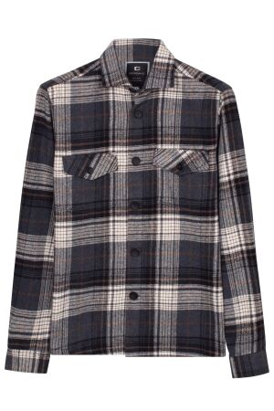 Giordano Overshirt Melange Check 60 Navy 60 Navy