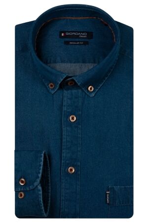 Giordano Long Sleeve b.d. Soft washed denim 60 Navy 60 Navy Giordano Long Sleeve b.d. Soft washed denim 60 Navy 60 Navy
