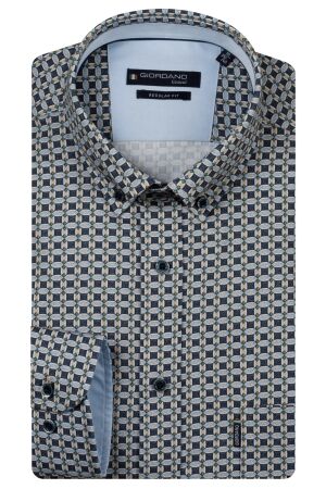 Giordano Long Sleeve b.d. Soft brushed Twill 70 Green 70 Green