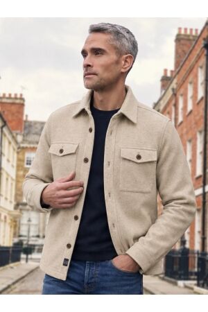 Lerros Overshirt Wool Optic 108 Foam White 108 Foam White