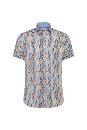 A Fish Named Fred Surfboard Short Sleeve Light Blue Light Blue A Fish Named Fred Surfboard Short Sleeve Light Blue Light Blue