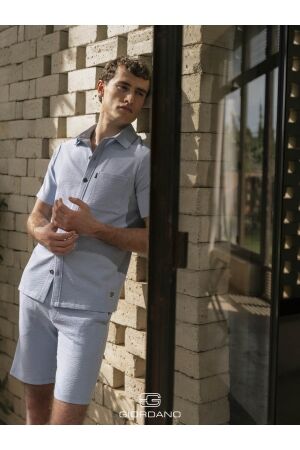 Giordano Puglia Shirt Technical Seersucker Stretch 61 ANGEL FALLS 61 ANGEL FALLS
