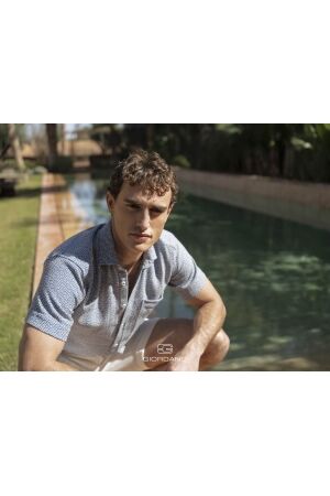 Giordano Puglia Shirt Structured Weave Co/PES 70/30% 60 Navy 60 Navy