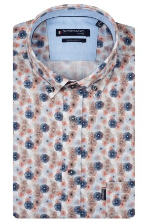 Giordano B.d. Linen Look Print 97/3% 30 Dark Red 30 Dark Red