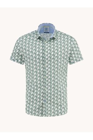 A Fish Named Fred Shirt SS geometric birds 97/3% Co/Elas 312 Thyme 312 Thyme