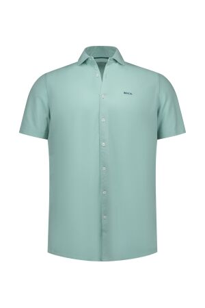 NZA New Zealand Auckland SHIRT SHORT SLEEVE 100% COTTON 1794 PALE LEAF 1794 PALE LEAF