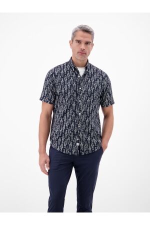 Lerros B.d. Seersucker 99/1% Co/Elas 485 CLASSIC NAVY 485 CLASSIC NAVY