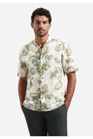 No Excess Short Sleeve Allover Printed With Linen 050 Green 050 Green