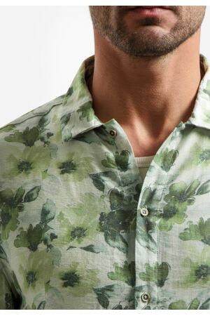 No Excess Short Sleeve Stretch Allover Printed 050 Green 050 Green