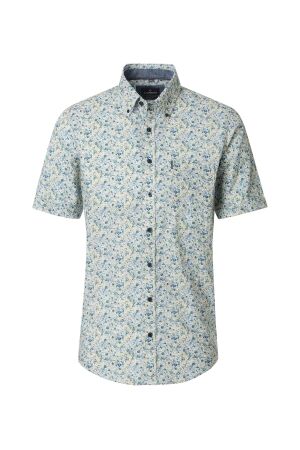 Casa Moda B.d. Casual Fit Print Co/Li 300 Grun 300 Grun
