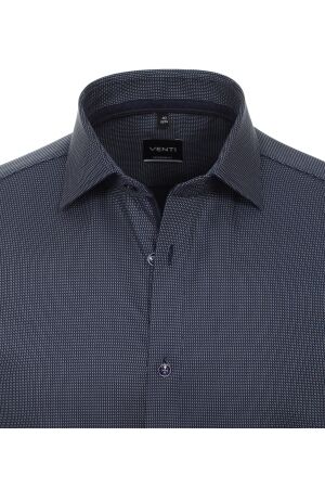 Venti Dobby Modern Fit ml72cm Blauw Blauw