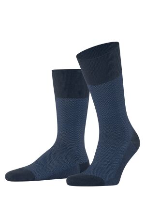 Falke Airport Herringstripe Wool/Cotton 6116 space blue 6116 space blue