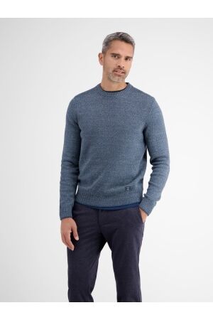 Lerros O-Neck Deep Blue 100%Co Blauw Blauw