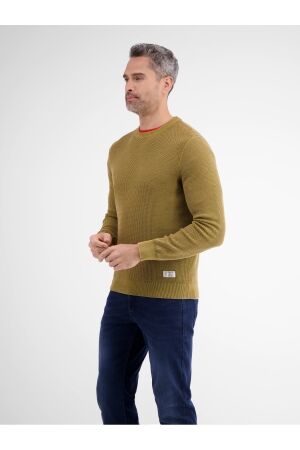 Lerros O-Neck Dried Tabcco 100%Co Geel Geel