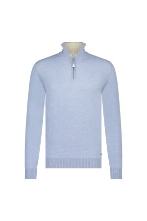 Born with Appetite LUX Halfzip 100% Merinowool Light Blue Light Blue Born with Appetite LUX Halfzip 100% Merinowool Light Blue Light Blue