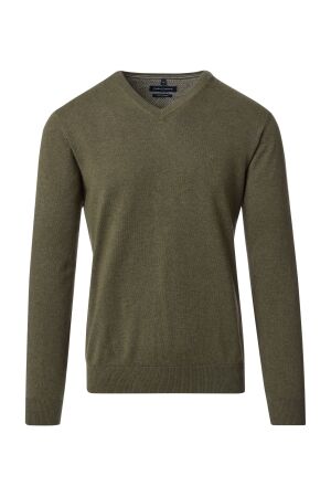 Casa Moda V-Neck Pullover 100% Cotton Turkis Turkis