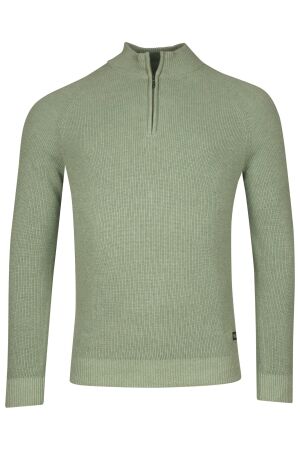 Baileys Pullover 1/2 zip Raglan Rib knitted 100%Co 725 Misty Green Melange 725 Misty Green Melange