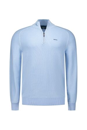 NZA New Zealand Auckland Quinn Pullover Half Zip 1675 Pastel Blue 1675 Pastel Blue