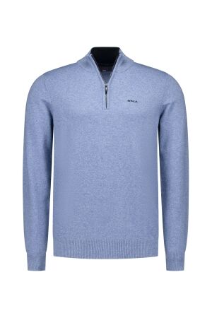 NZA New Zealand Auckland Pullover Zip 97/3% Poly/Elas 2619 SOFT BLUE MELANGE 2619 SOFT BLUE MELANGE