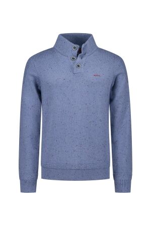 NZA New Zealand Auckland Pullover Buttons Katoen/Acryle 2619 SOFT BLUE MELANGE 2619 SOFT BLUE MELANGE NZA New Zealand Auckland Pullover Buttons Katoen/Acryle 2619 SOFT BLUE MELANGE 2619 SOFT BLUE MELANGE