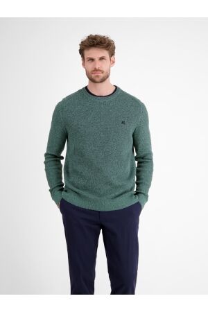 Lerros Crew Neck Structure 429 Fjord Blue 429 Fjord Blue