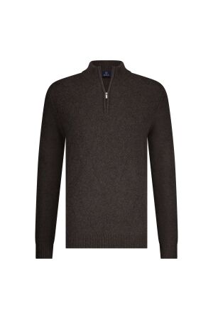 Marco Manzini Otto Pullover Half Zip Wol/Nylon 871 Coffee 871 Coffee Marco Manzini Otto Pullover Half Zip Wol/Nylon 871 Coffee 871 Coffee