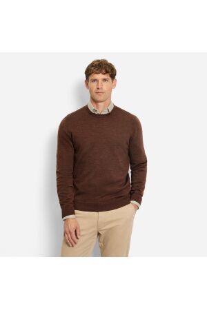 Olymp Pullover ronde hals 100% Merino 28 Bruin 28 Bruin