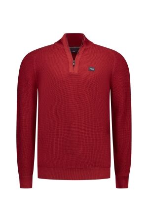 NZA New Zealand Auckland PULLOVER HALF ZIP 100% CO 1518 DEEP RED MELANGE 1518 DEEP RED MELANGE NZA New Zealand Auckland PULLOVER HALF ZIP 100% CO 1518 DEEP RED MELANGE 1518 DEEP RED MELANGE