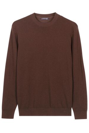 Giordano Tencel Crewneck with Silk 80 Chocolate Brown 80 Chocolate Brown