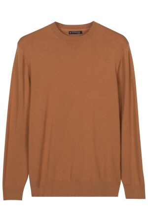 Giordano Tencel Crewneck with Silk 85 Caramel 85 Caramel