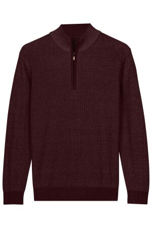 Baileys Pullover 1/2 Zip 2-Tone 100% Cotton 495 Dark Cassis 495 Dark Cassis