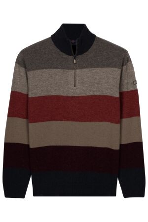 Baileys Pullover 1/2 Zip 100% Lambswool 495 Dark Cassis 495 Dark Cassis