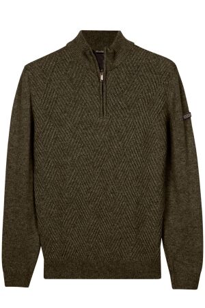 Baileys Pullover 1/2 Zip Structure Lambswool 775 Leaf Green 775 Leaf Green