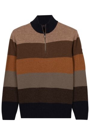 Baileys Pullover 1/2 Zip 100% Lambswool 805 Brown 805 Brown